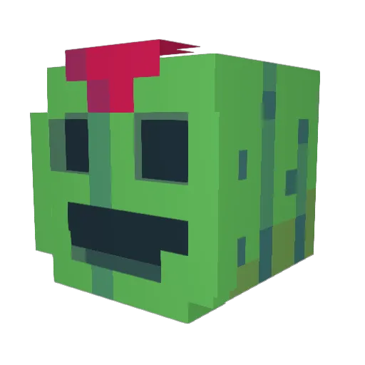 Merks26 Minecraft avatar head, 3D render