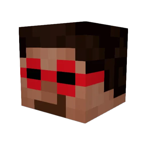 MerksWhale Minecraft avatar head, 3D render