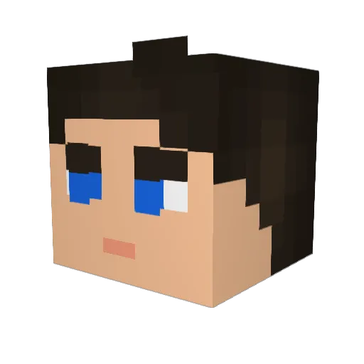 Merkurbot Minecraft avatar head, 3D render