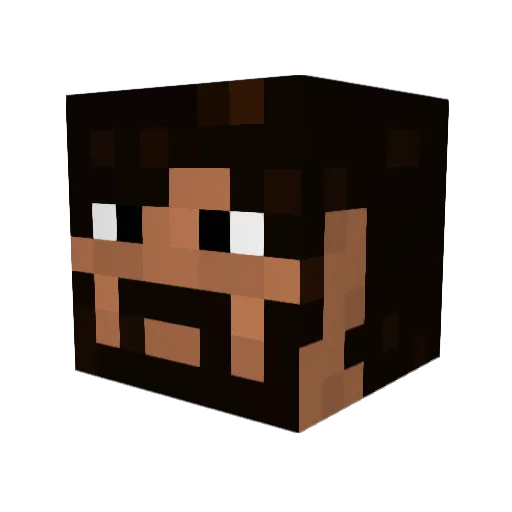 Merkuriall Minecraft avatar head, 3D render