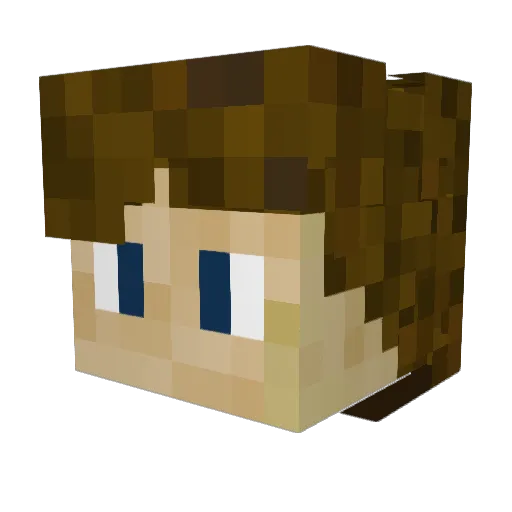 MerkuryMVP Minecraft avatar head, 3D render