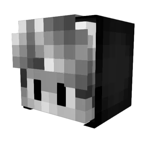 Merkusha Minecraft avatar head, 3D render
