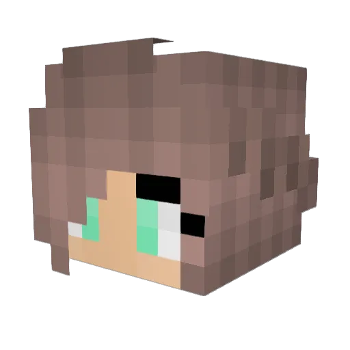 Merkuur Minecraft avatar head, 3D render