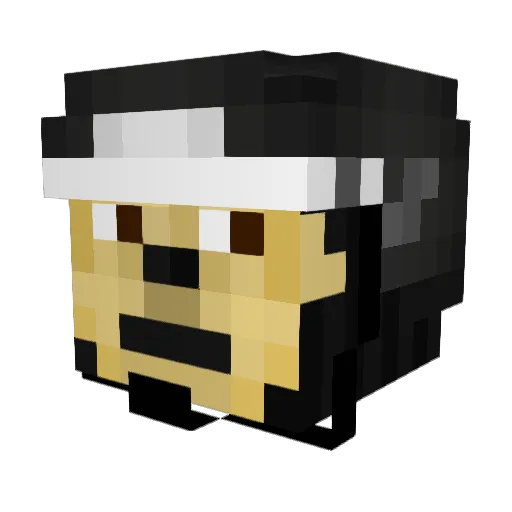 Merkymurk Minecraft avatar head, 3D render