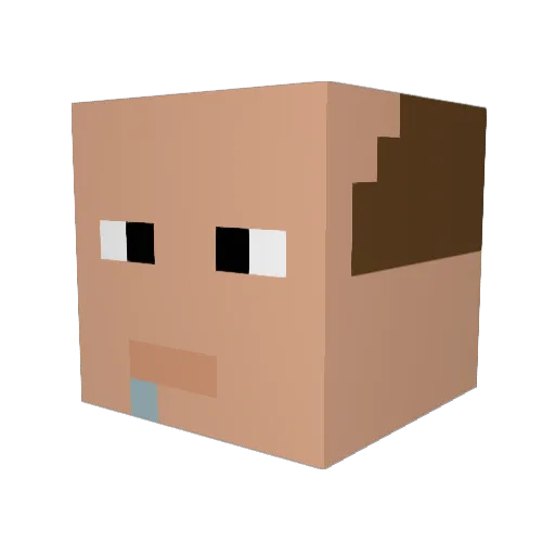 Merkyr420 Minecraft avatar head, 3D render