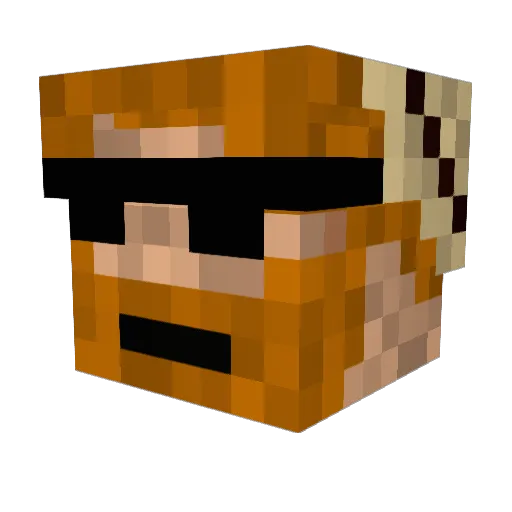 MerleRideout Minecraft avatar head, 3D render
