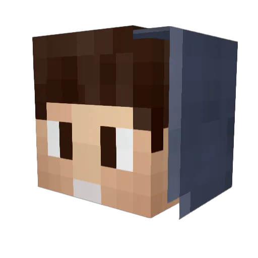 Merlin152 Minecraft avatar head, 3D render