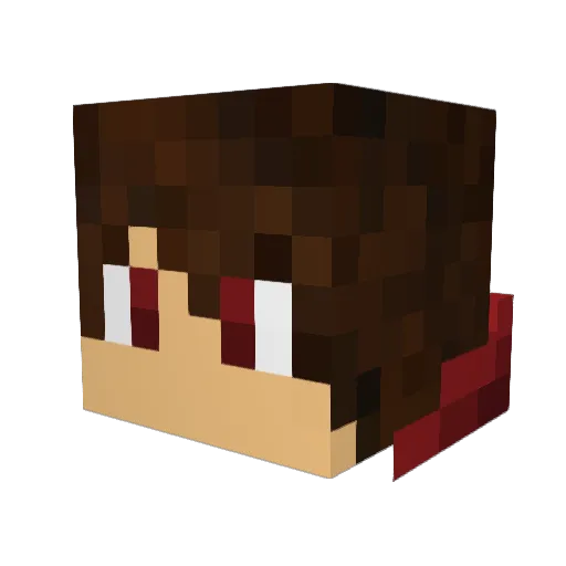 Merlin1983 Minecraft avatar head, 3D render