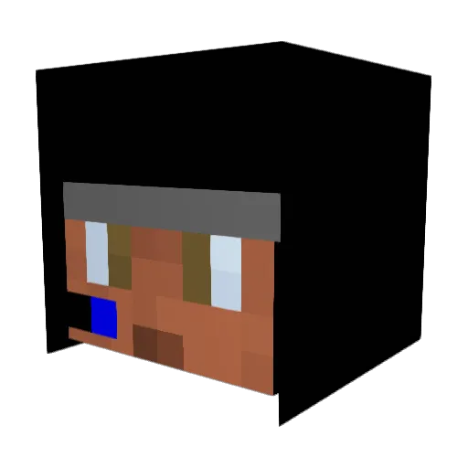 Merlin6512 Minecraft avatar head, 3D render