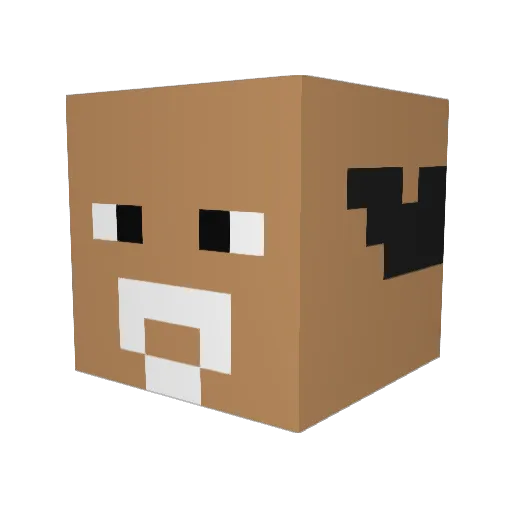 Merlin80586 Minecraft avatar head, 3D render