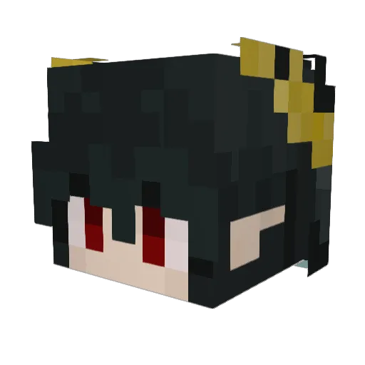MerlinAcht Minecraft avatar head, 3D render