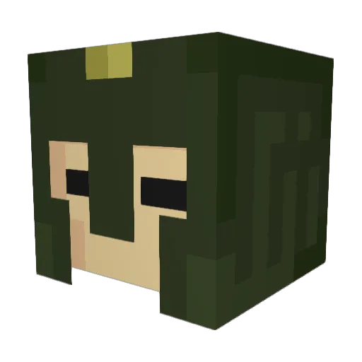 MerlinJack Minecraft avatar head, 3D render