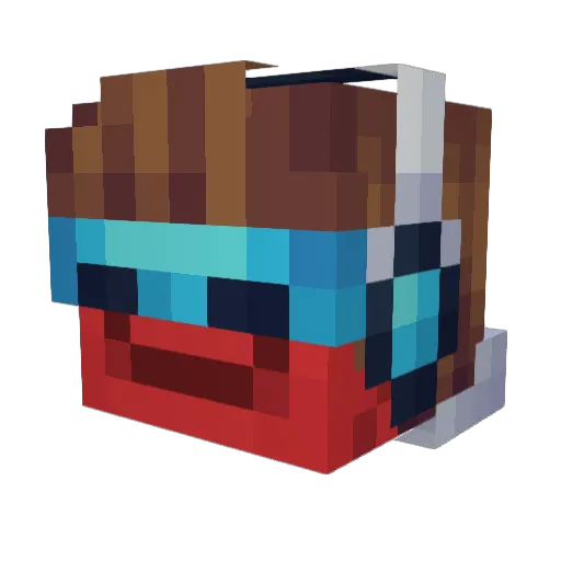 MerlinO4 Minecraft avatar head, 3D render