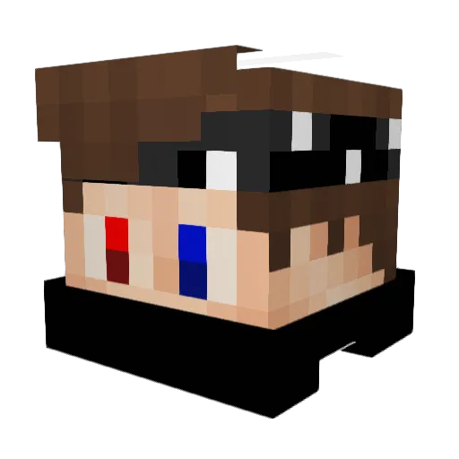 MerlinSbd Minecraft avatar head, 3D render