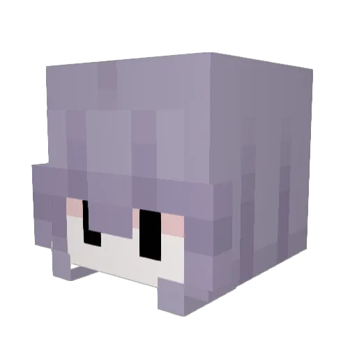 MerlinTheMoth Minecraft avatar head, 3D render