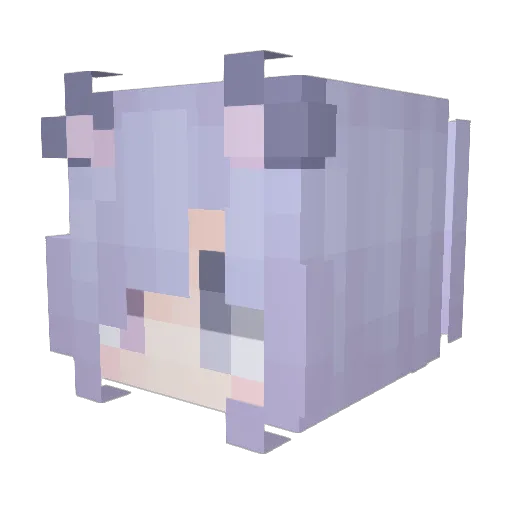 MerlinWall Minecraft avatar head, 3D render