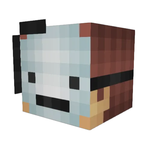 MerlinWyllt Minecraft avatar head, 3D render