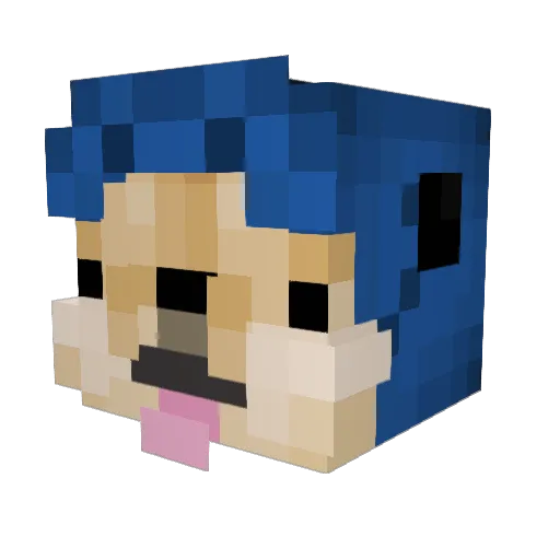 MerlinZGreat Minecraft avatar head, 3D render