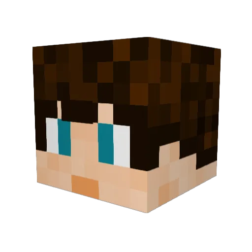 Merlin_catty Minecraft avatar head, 3D render
