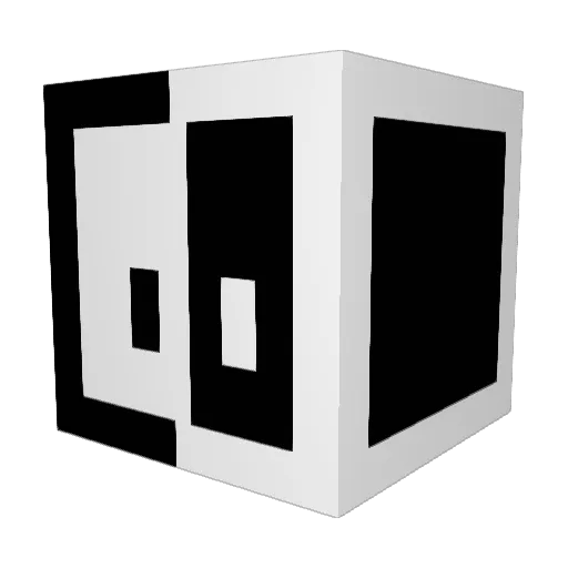 Merlinice Minecraft avatar head, 3D render
