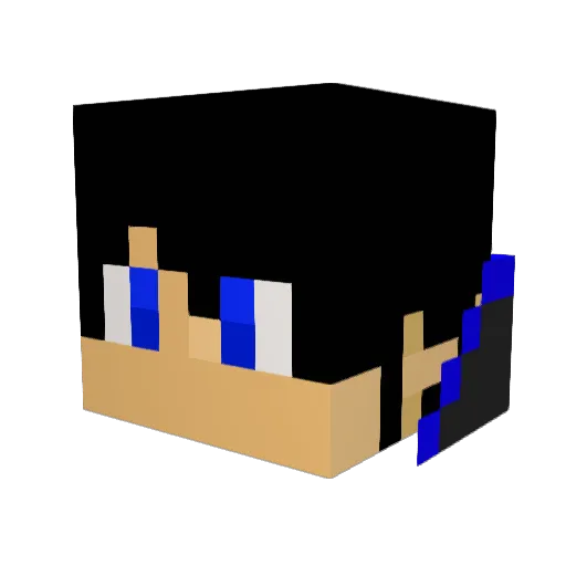 Merlinknurri Minecraft avatar head, 3D render