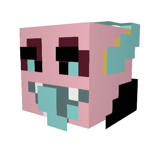 Merlos_13 Minecraft avatar head, 3D render