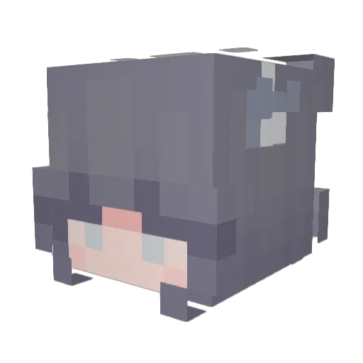 MermaidQueen6 Minecraft avatar head, 3D render