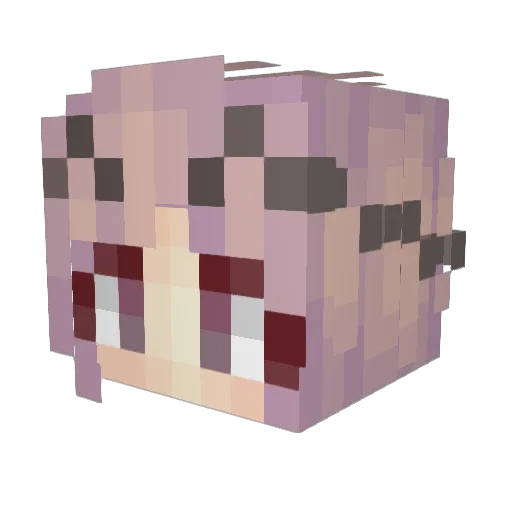Mermaid_Tsuki Minecraft avatar head, 3D render