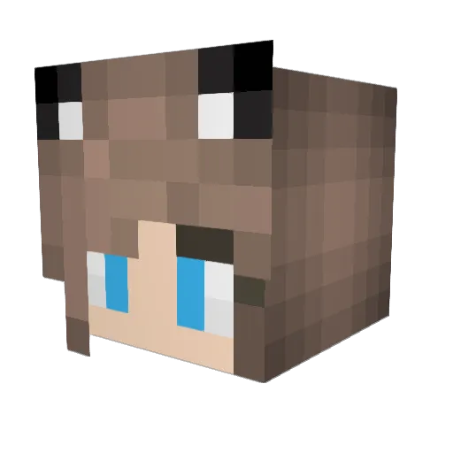 Mermaider05 Minecraft avatar head, 3D render