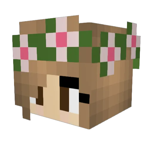 Mermajesty Minecraft avatar head, 3D render