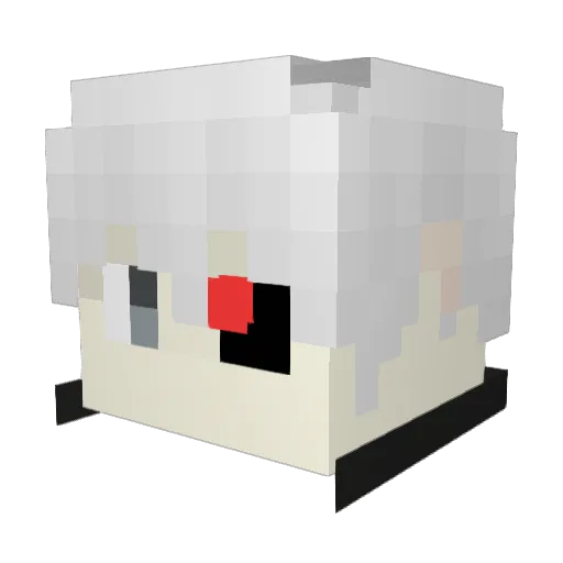 Mermannida Minecraft avatar head, 3D render