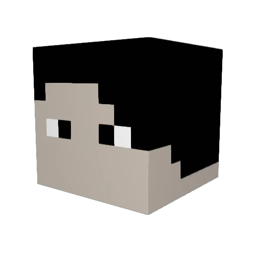 Mermelstein Minecraft avatar head, 3D render