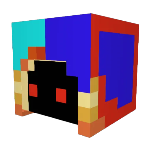 Mernischla Minecraft avatar head, 3D render