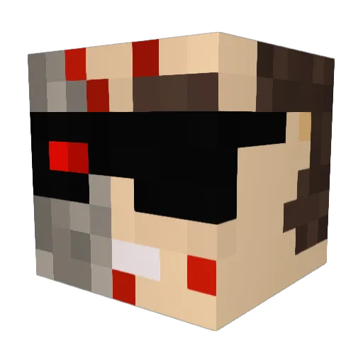 Mero__187 Minecraft avatar head, 3D render