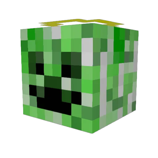 Merolas Minecraft avatar head, 3D render