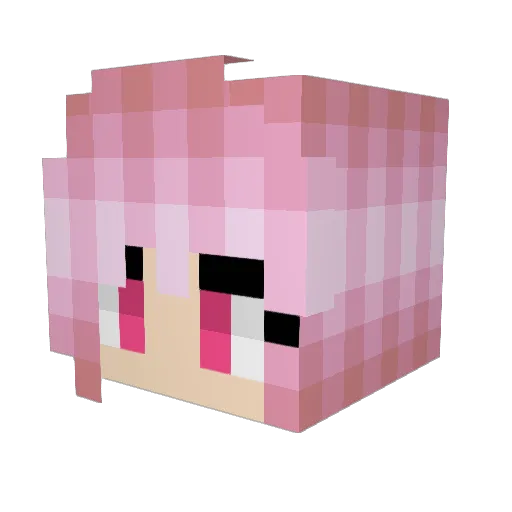 Meroness Minecraft avatar head, 3D render