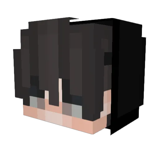 Meroo_ Minecraft avatar head, 3D render