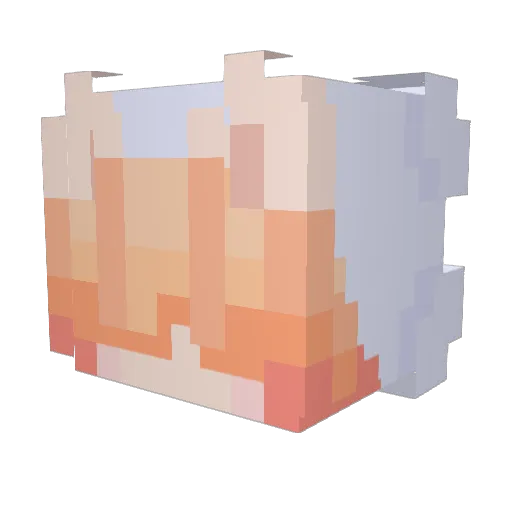 Meropel Minecraft avatar head, 3D render