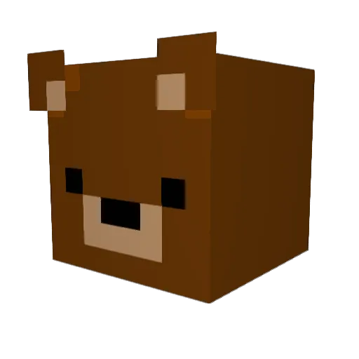 Merosportugues Minecraft avatar head, 3D render