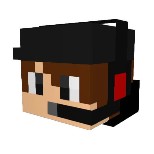 Merovius Minecraft avatar head, 3D render