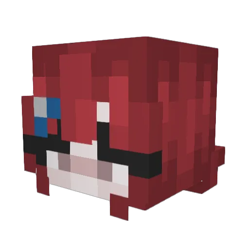 MerowMerow Minecraft avatar head, 3D render