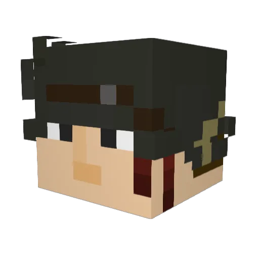 MerriBerry14 Minecraft avatar head, 3D render