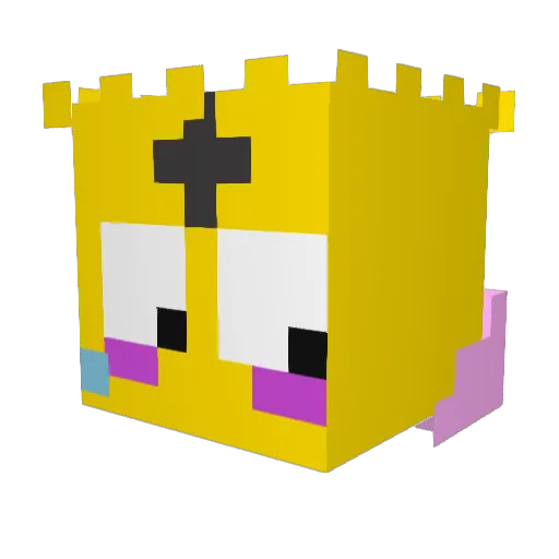 Merriecedes Minecraft avatar head, 3D render