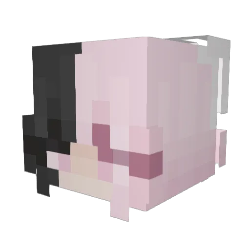 Merriiee Minecraft avatar head, 3D render