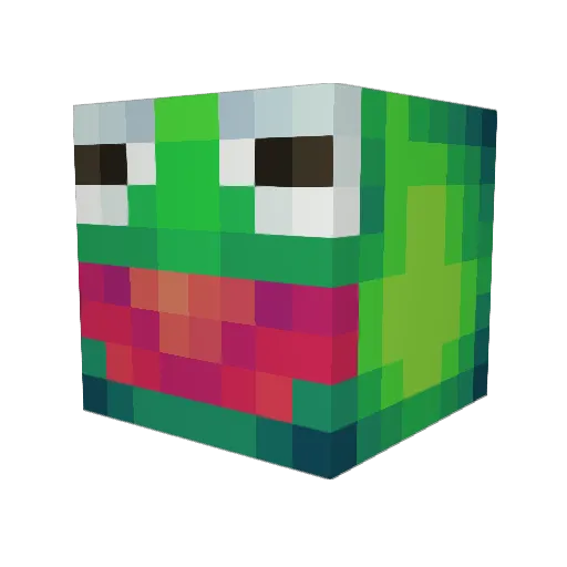 Merritto Minecraft avatar head, 3D render