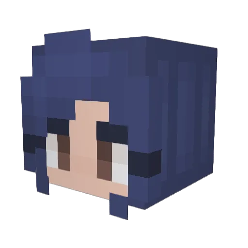 Merrly Minecraft avatar head, 3D render