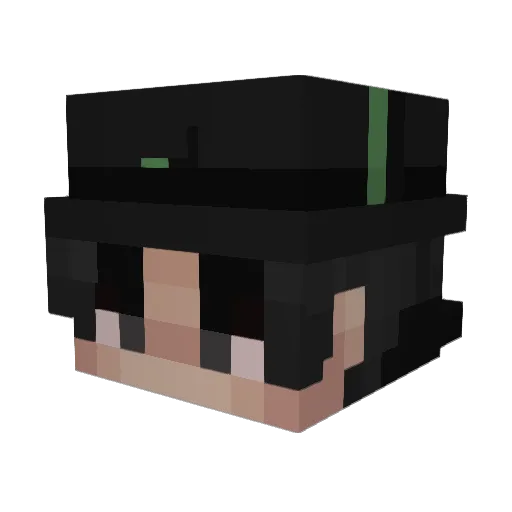 MerrmannV2 Minecraft avatar head, 3D render