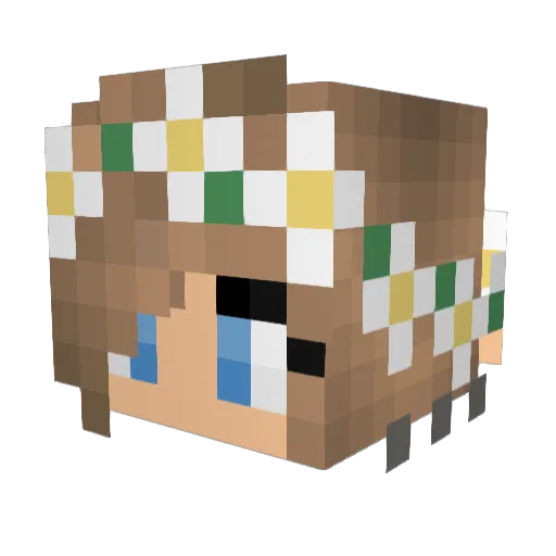 Merry10 Minecraft avatar head, 3D render