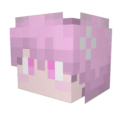 Merry411 Minecraft avatar head, 3D render