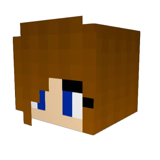 Merry515 Minecraft avatar head, 3D render